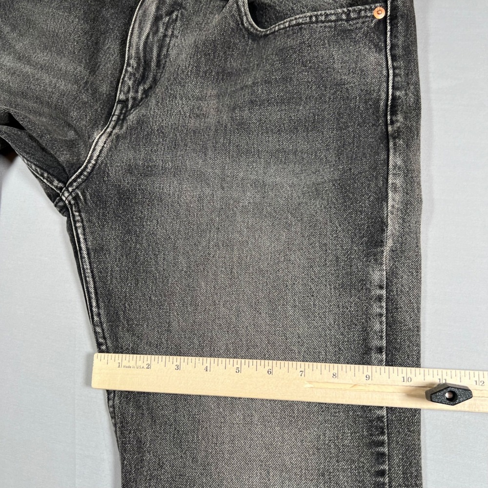Levis 502 Jeans Mens 34x30 Gray Faded Denim Pants Grunge 90s Style - Picture 10 of 12